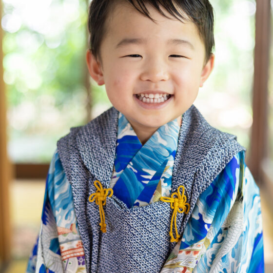 北斎 男の子アンティーク着物レンタル